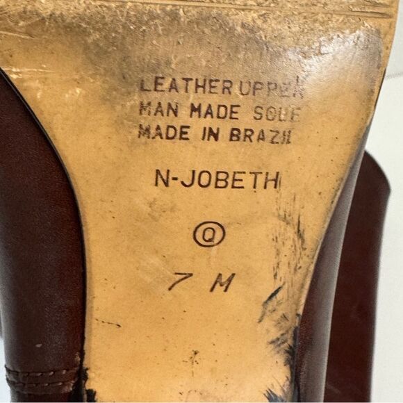 Vintage 9 Nine West Brown Kitten Heel Boots Jobeth Size 7 - Picture 9 of 10